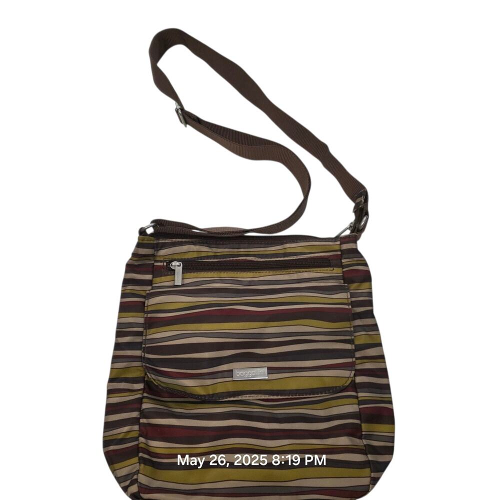baggallini crossbody bag Organizer Brown Fall Multicolor Nice 11" x 11" x 3"
